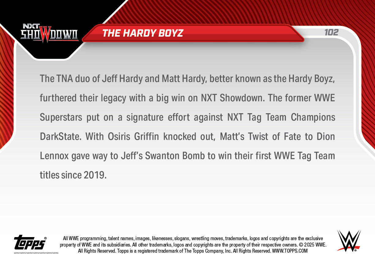 The Hardy Boyz - 2025 WWE Topps NOW® - Card 102