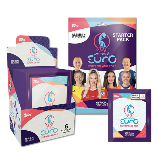 Colección Oficial de Cromos Topps de la Eurocopa Femenina 2025 - Mega Starter Bundle