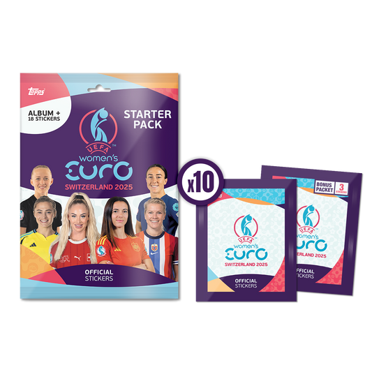 Colección Oficial de Cromos Femenina de la Eurocopa 2025 de Topps - Starter Bundle