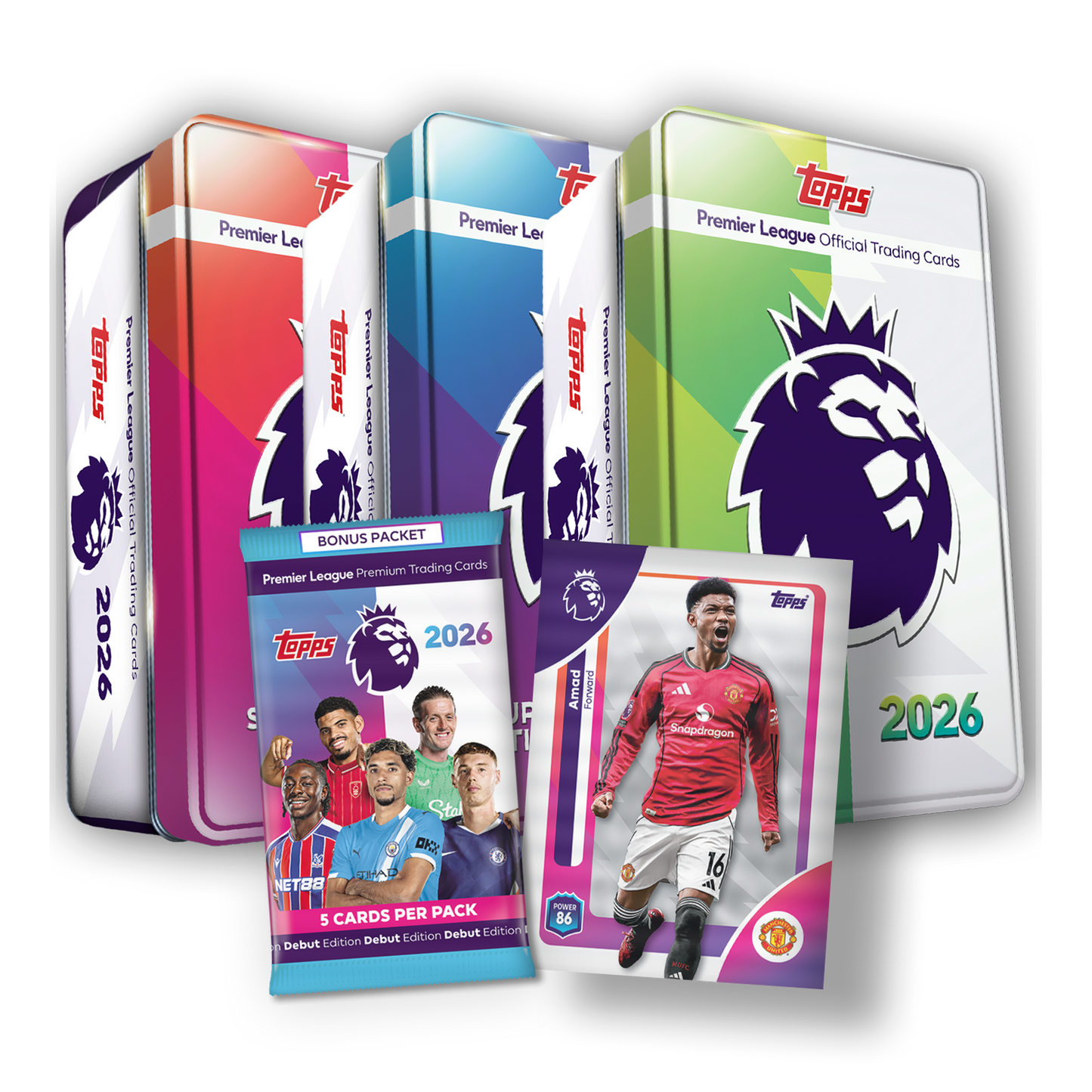 Topps Premier League 2026 - Edición Debut - Super Tin Parallel Bundle
