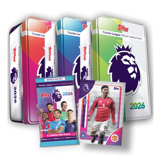 Topps Premier League 2026 - Edición Debut - Super Tin Parallel Bundle